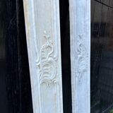 Pair of Louis XV pilasters in Carrara marble, 18th century