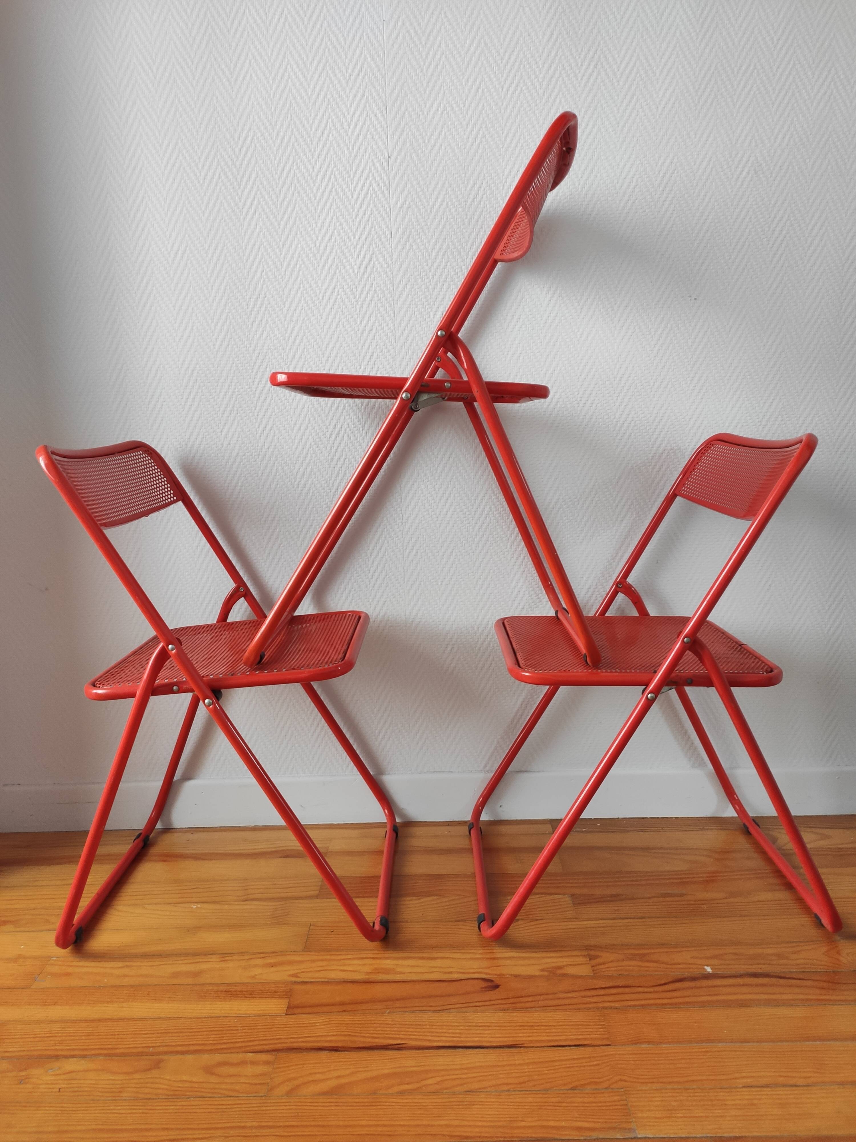 Metal folding chairs 1970