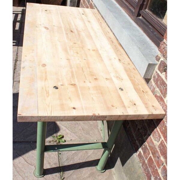 Industrial table foot in metal office