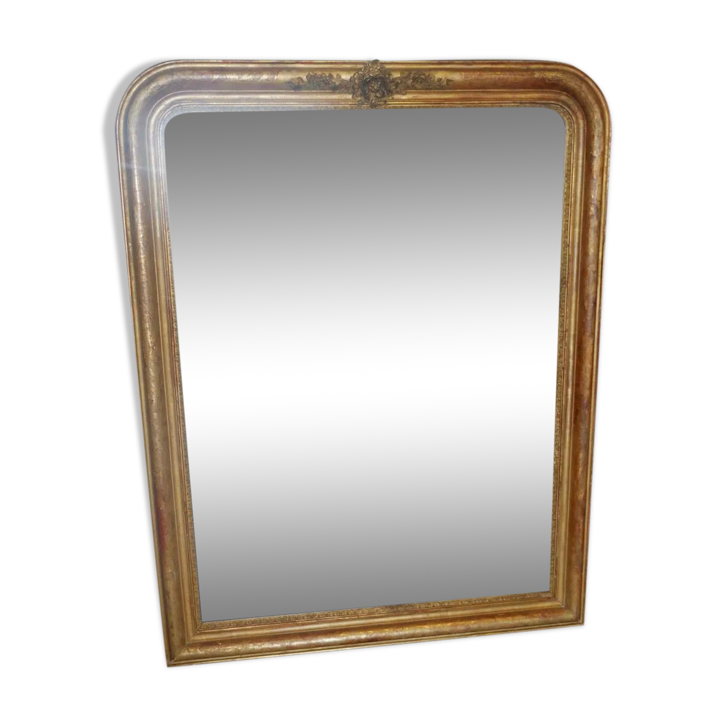 Louis Philippe period mirror with gold leaf 113x143cm