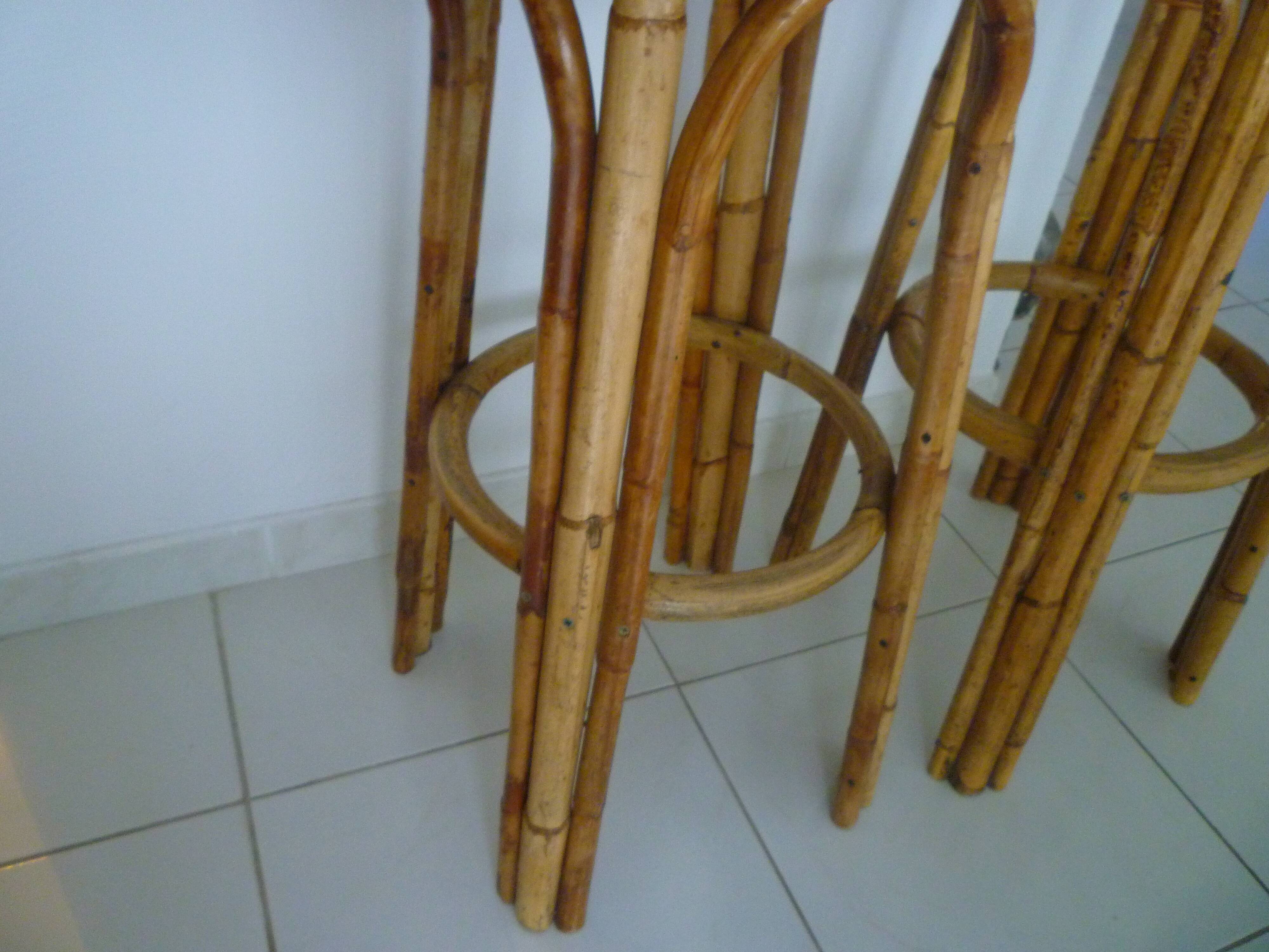Rattan bar stools