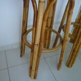 Tabourets de bar en rotin