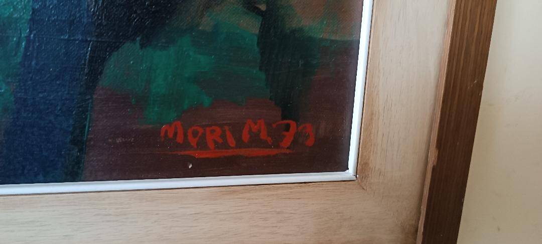 Oil painting on canvas, figures 1979 - Marcello Mori (Castelfiorentino 1925-2022)