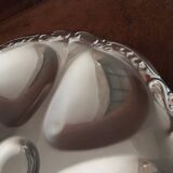 Set of 5 metal oyster plates