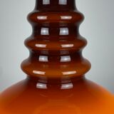 Suspension en verre brun foncé par Peill et Putzler 1960