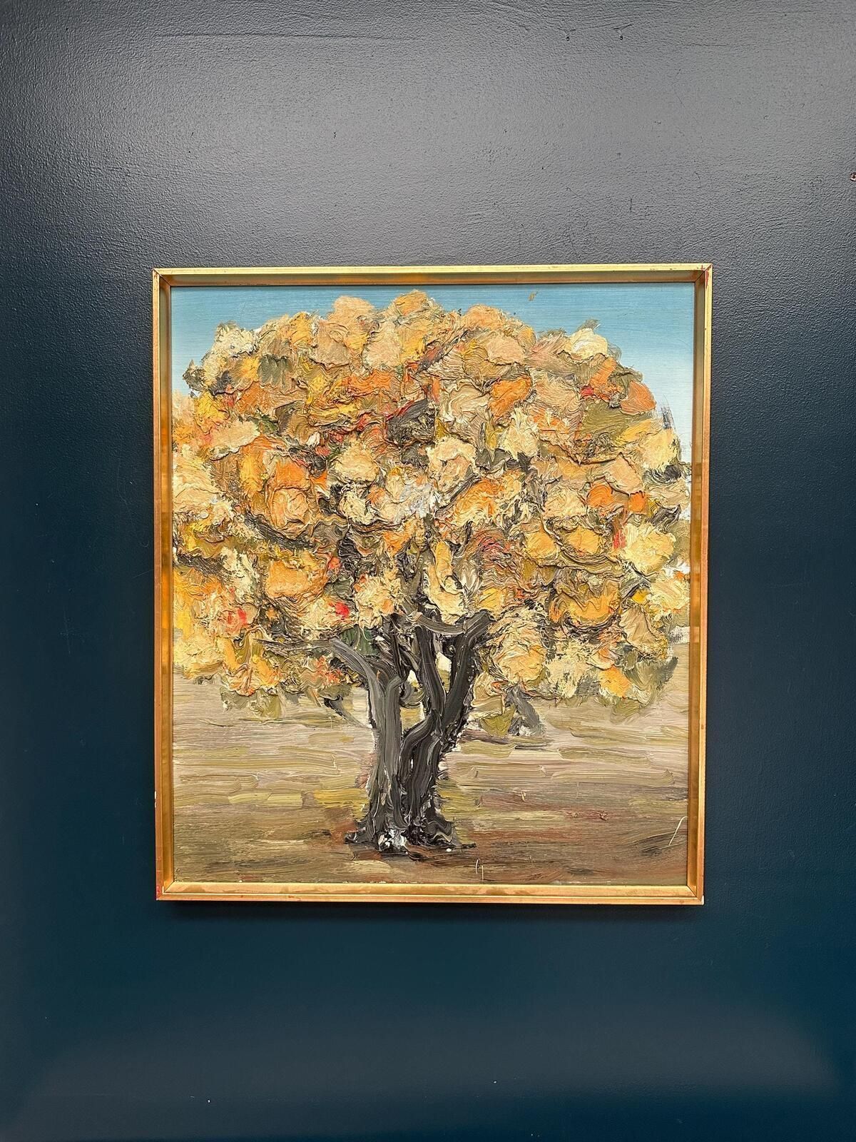 Original Swedish Oil On Canvas – “Chestnut Tree In Bloom” By Nils Olsson – Signed – Vintage & Framed – 83 × 72.5 Cm (32.7" × 28.5")