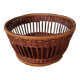 Round wicker basket