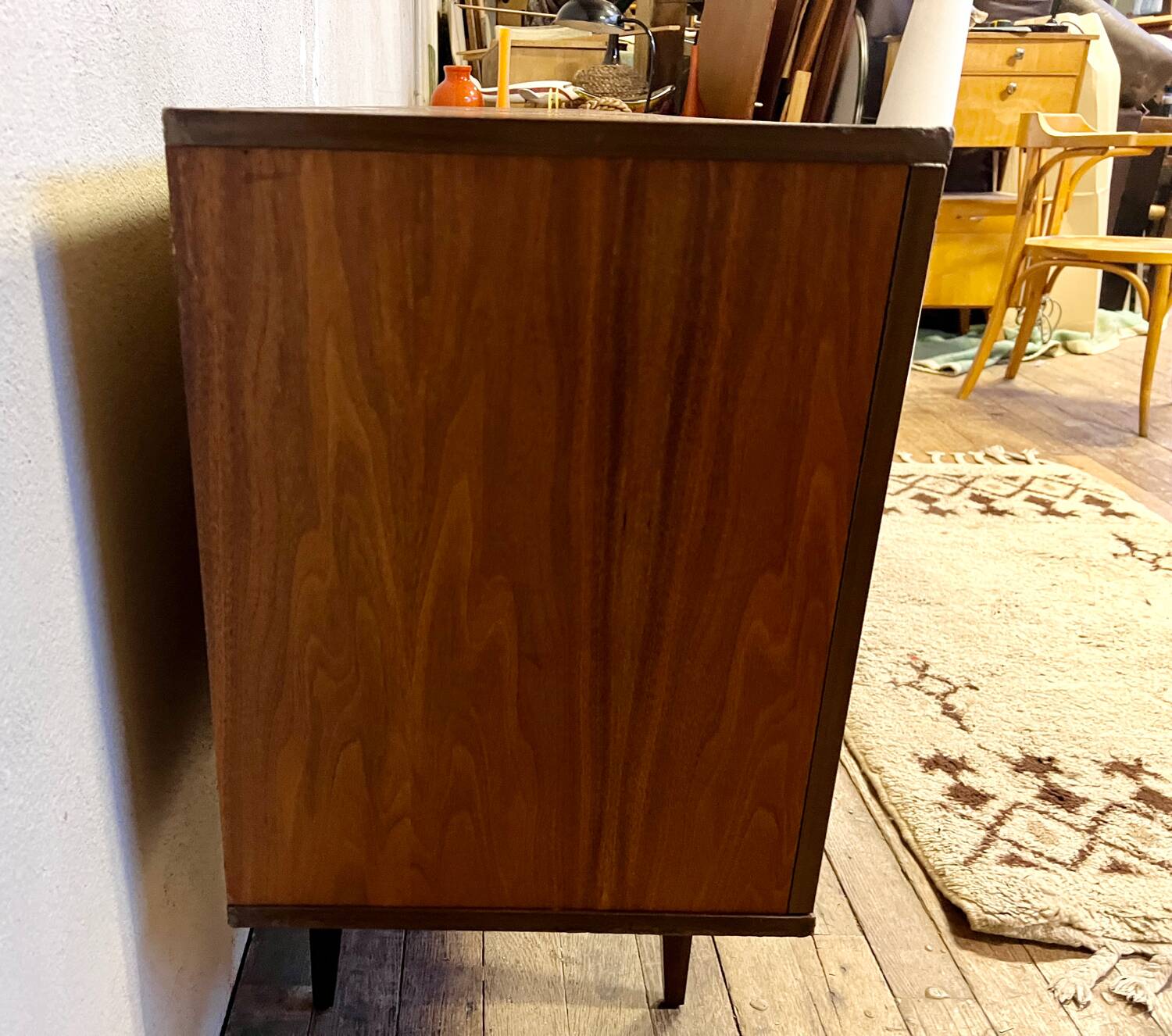 Vintage sideboard with metal legs