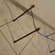 Glass table with brass tip