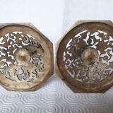 Paire de bougeoirs en bronze