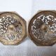 Pair of bronze candle holders