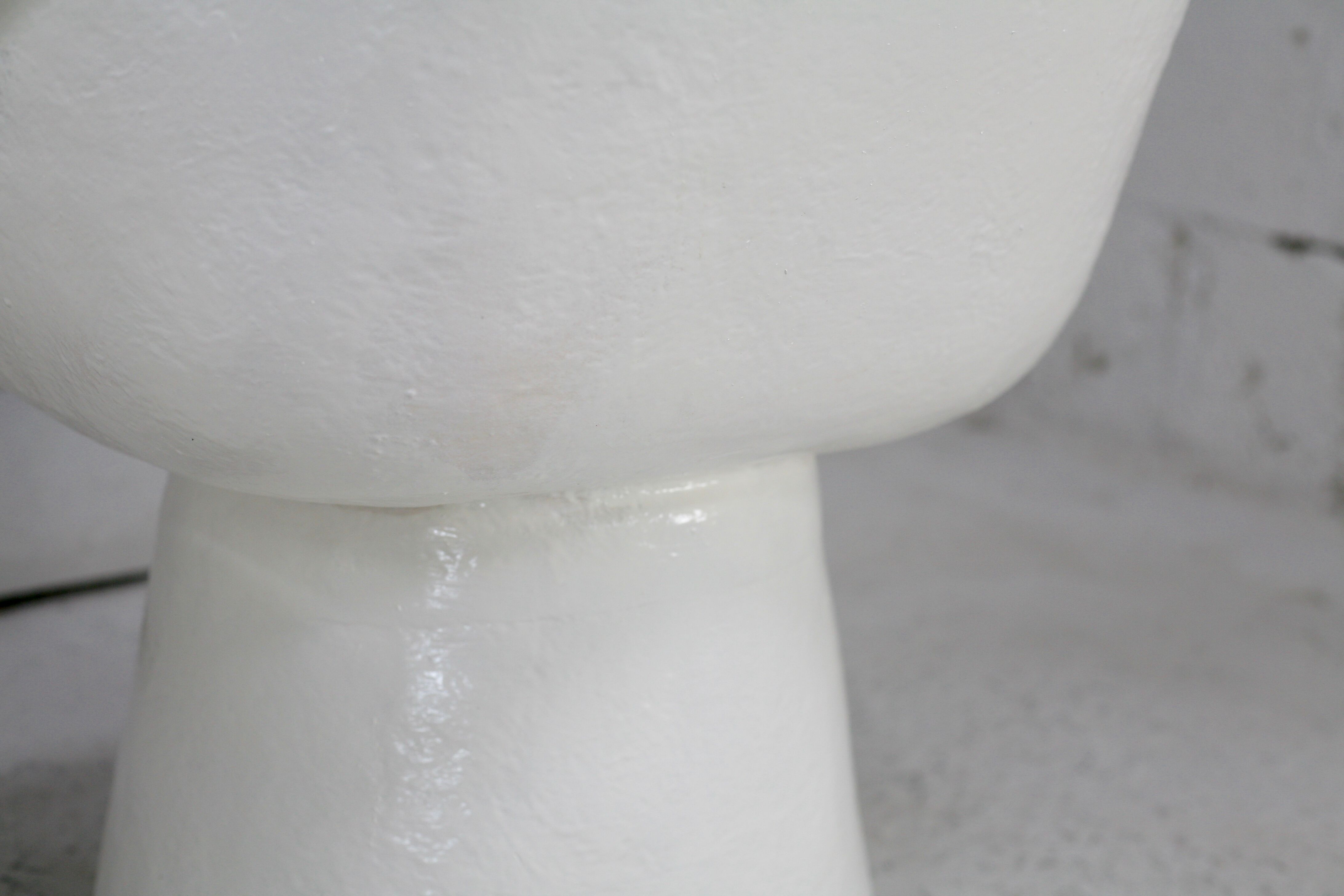 3 painted fiberglass “space age” armchairs. France, circa 1970