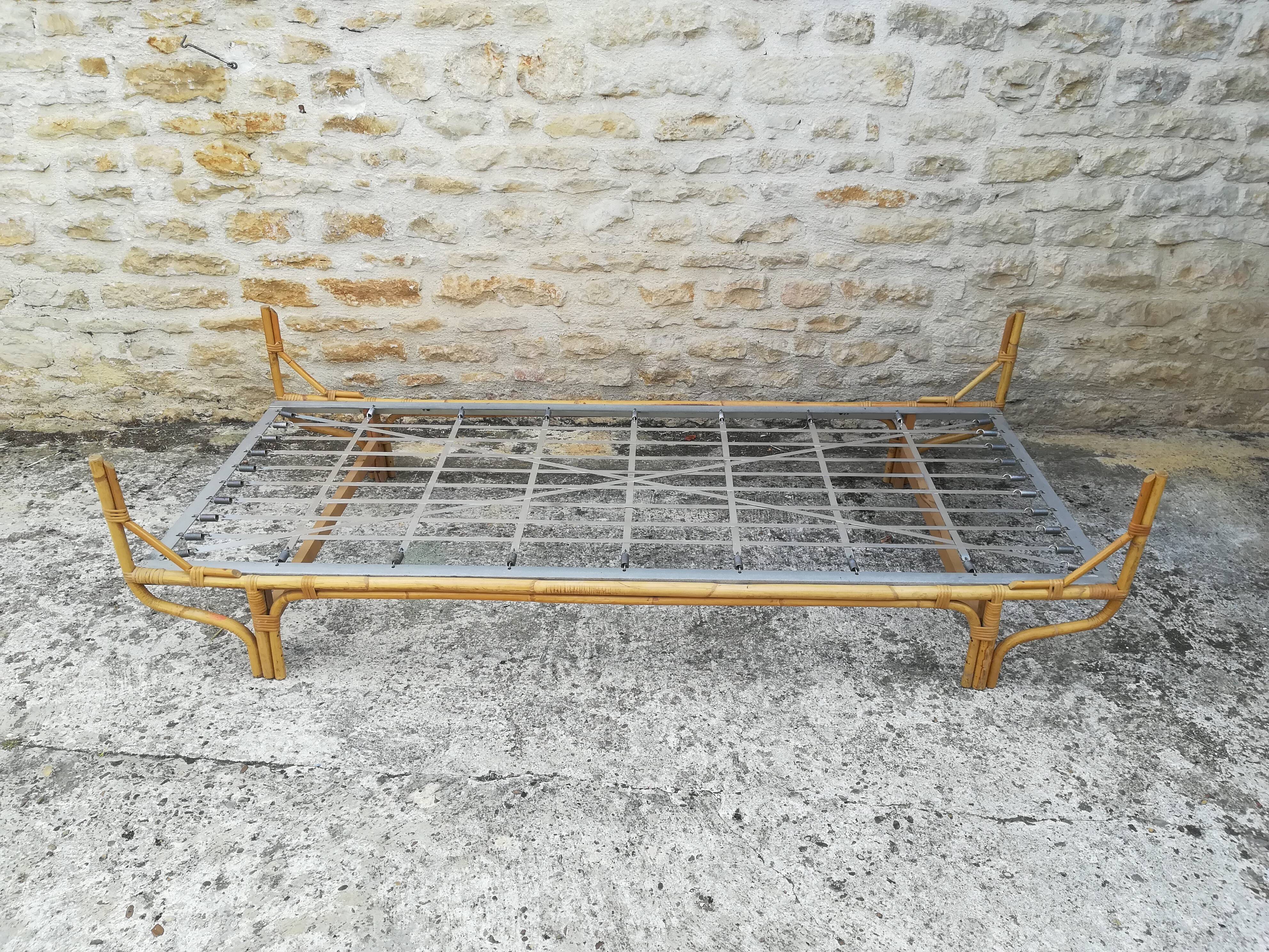 Bamboo and rattan bed