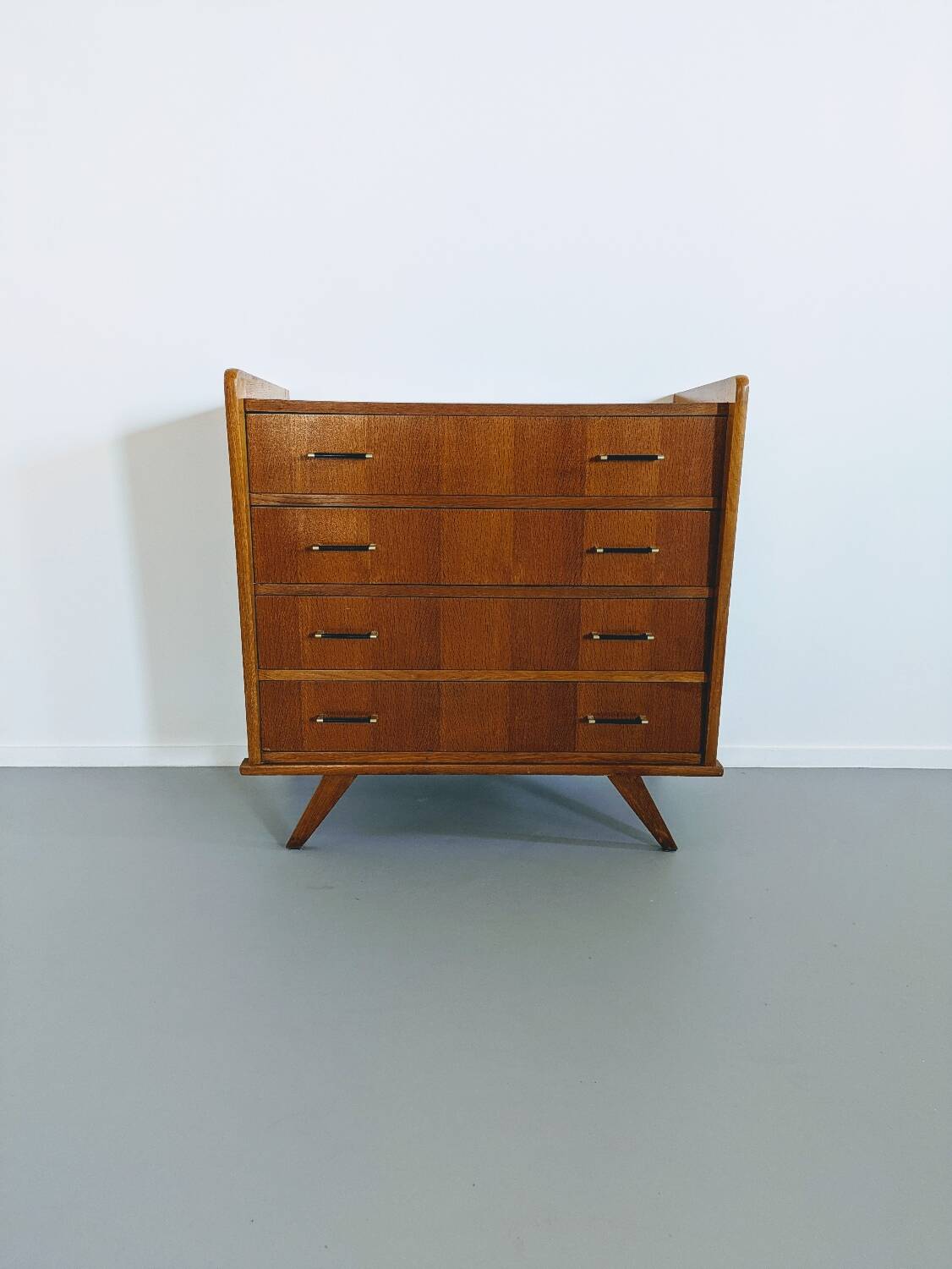 Vintage Scandinavian wooden chest of drawers