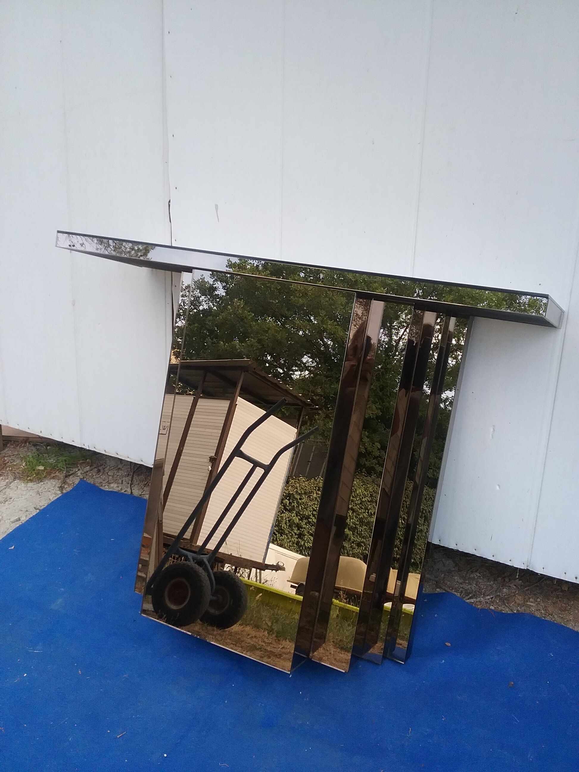 Vintage mirrored console