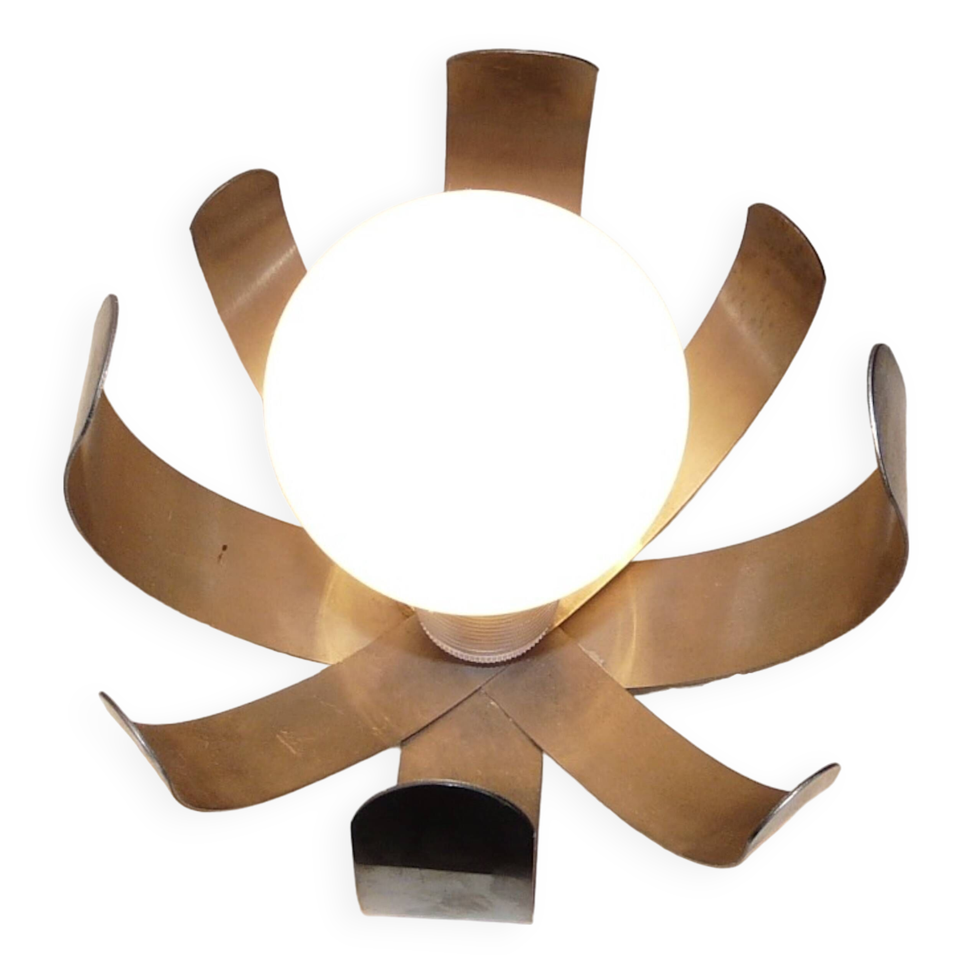 Oxar lamp by Jocelyne Trocme Design 1970 in aluminum