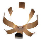 Oxar lamp by Jocelyne Trocme Design 1970 in aluminum