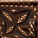 Berber heritage: ancient door decorated with camel bones