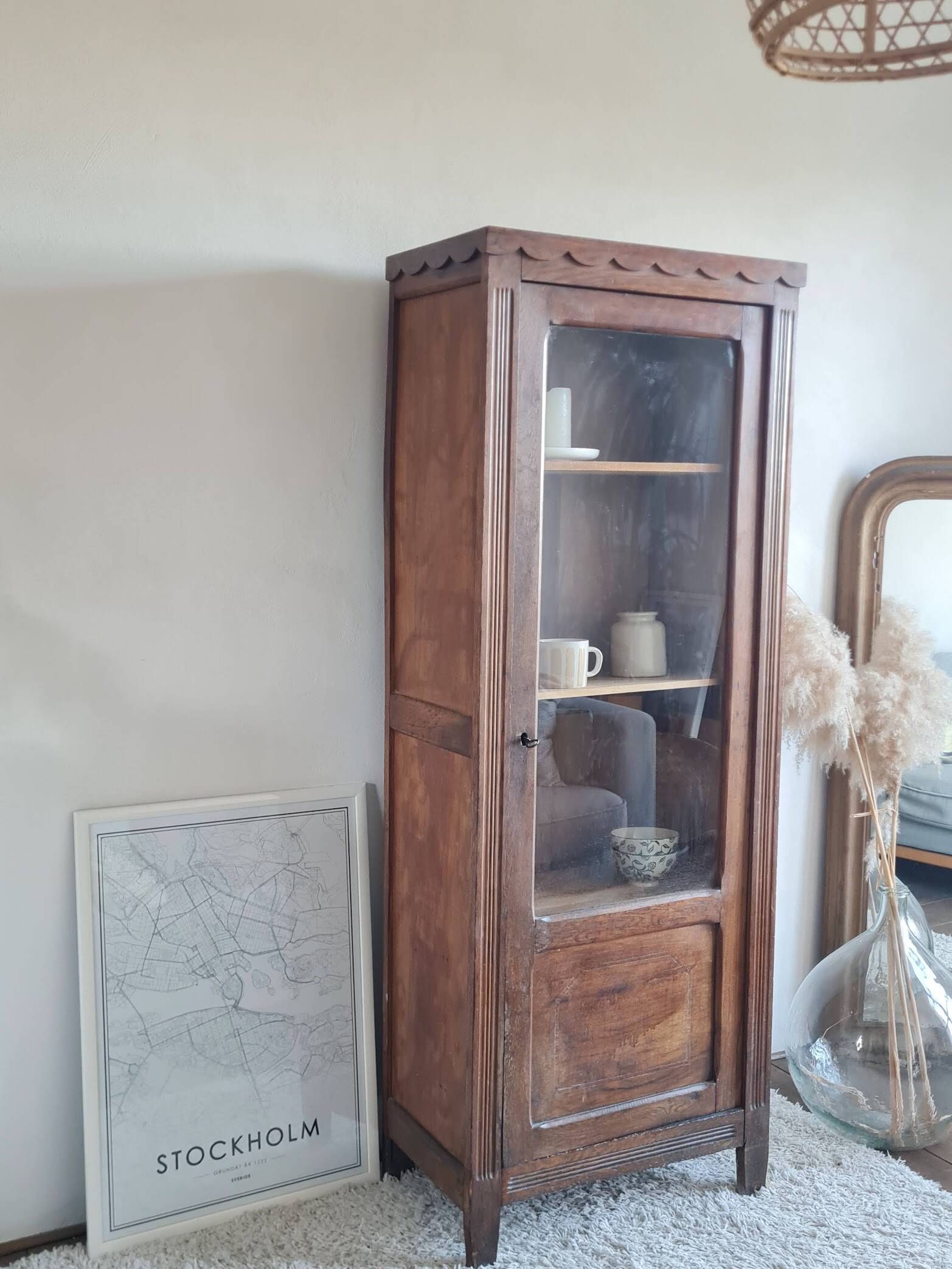 Glass-fronted Parisian wardrobe