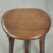 Antique Dutch oak stool from the early 19th century with a nice design