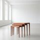 Nest Tables in Rosewood with Tiles by Johannes Andersen for CFC Silkeborg, Denmark, 1960s, Set of 3