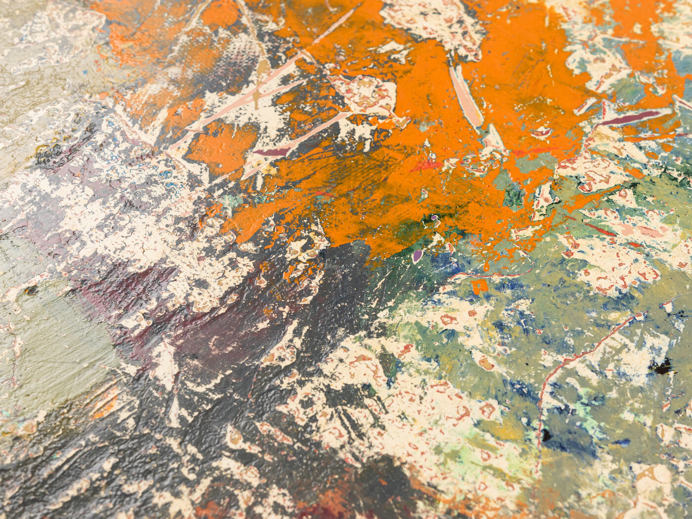 Composition, Oil on Plate, 49 x 52 cm