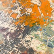 Composition, Oil on Plate, 49 x 52 cm