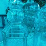 Set of old liquor bottles