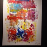 Abstract painting by decorator Erik Huet Alvarez