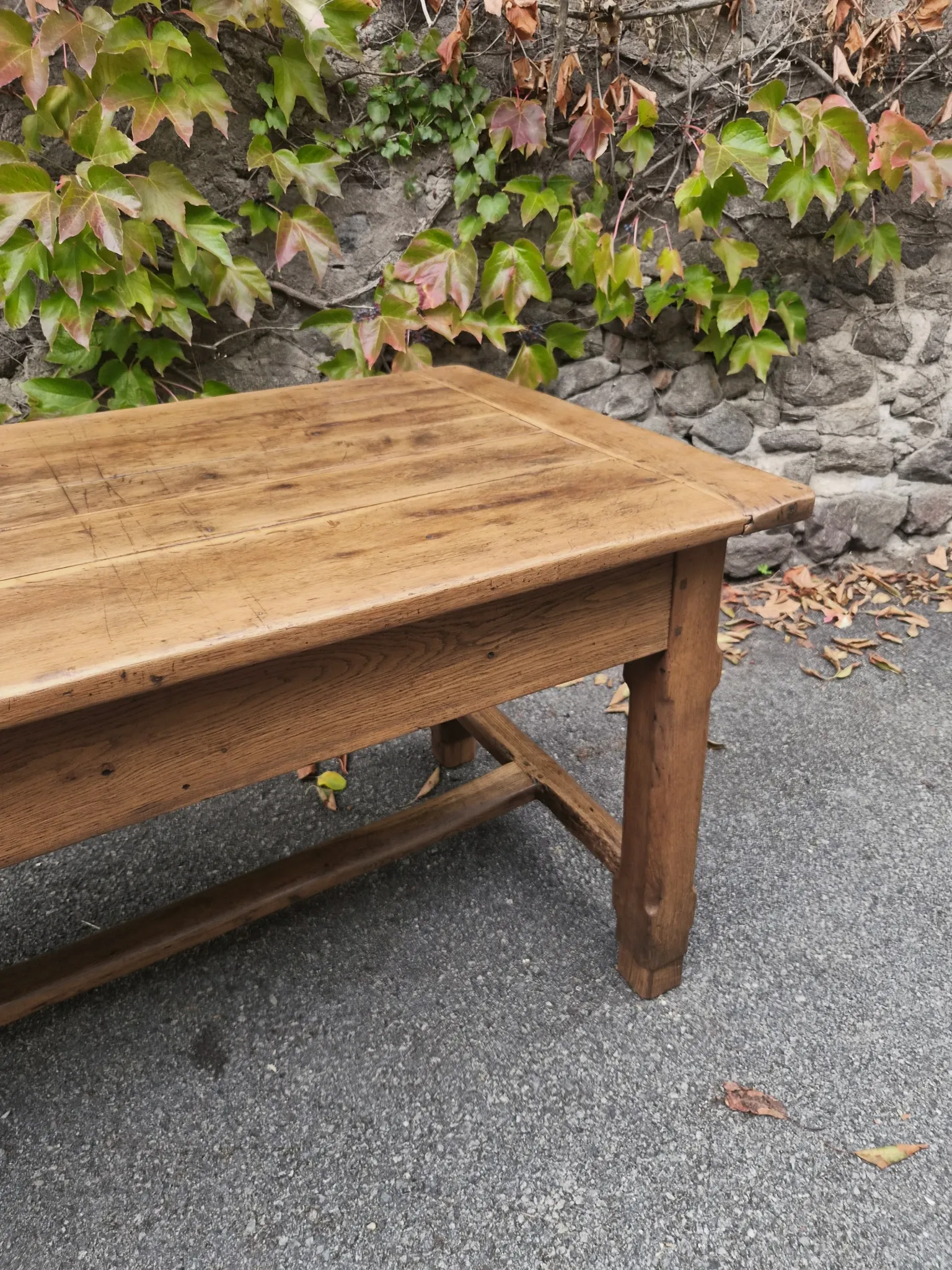 Old farmhouse table in oak, 18th century – Auvergne, France