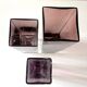 Set de trois vases en verre violets
