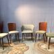 Set of 4 chairs and 1 armchair design 50s