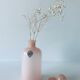 Powder pink opaline flask