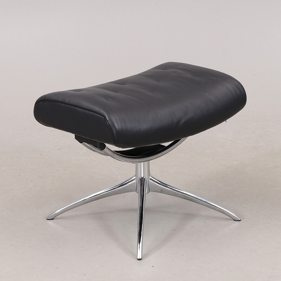 Stressless manual upholstered relax armchair and ottoman sound – Metro