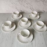 Porcelain cups and saucers Limoges Bernardaud