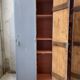 Blue patinated workshop furniture locker room
