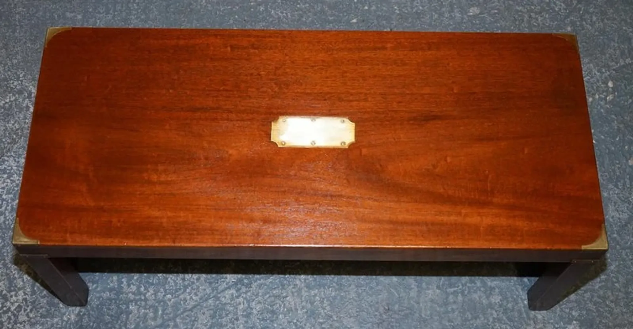 Reh Kennedy Military Campaign Vintage Coffee Table from Harrods London