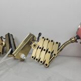 Pair of Italian Mid-Century Scissor Wall Lamps, 1950's