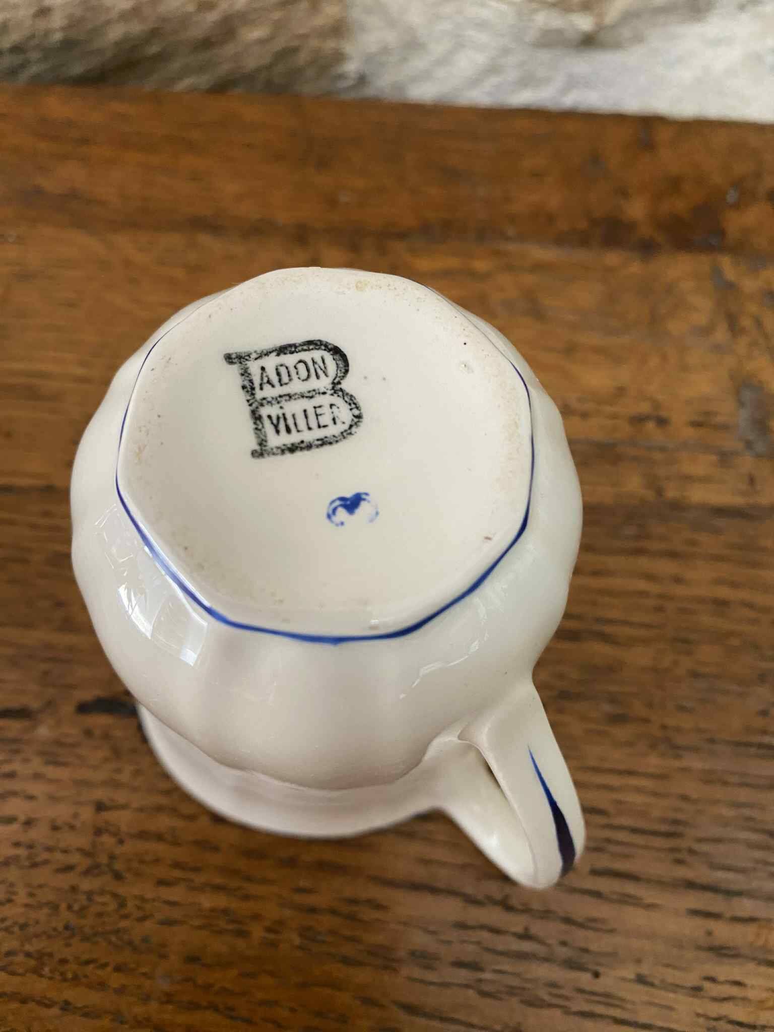 Lot of 3 Badonviller and K&G Lunéville creamers