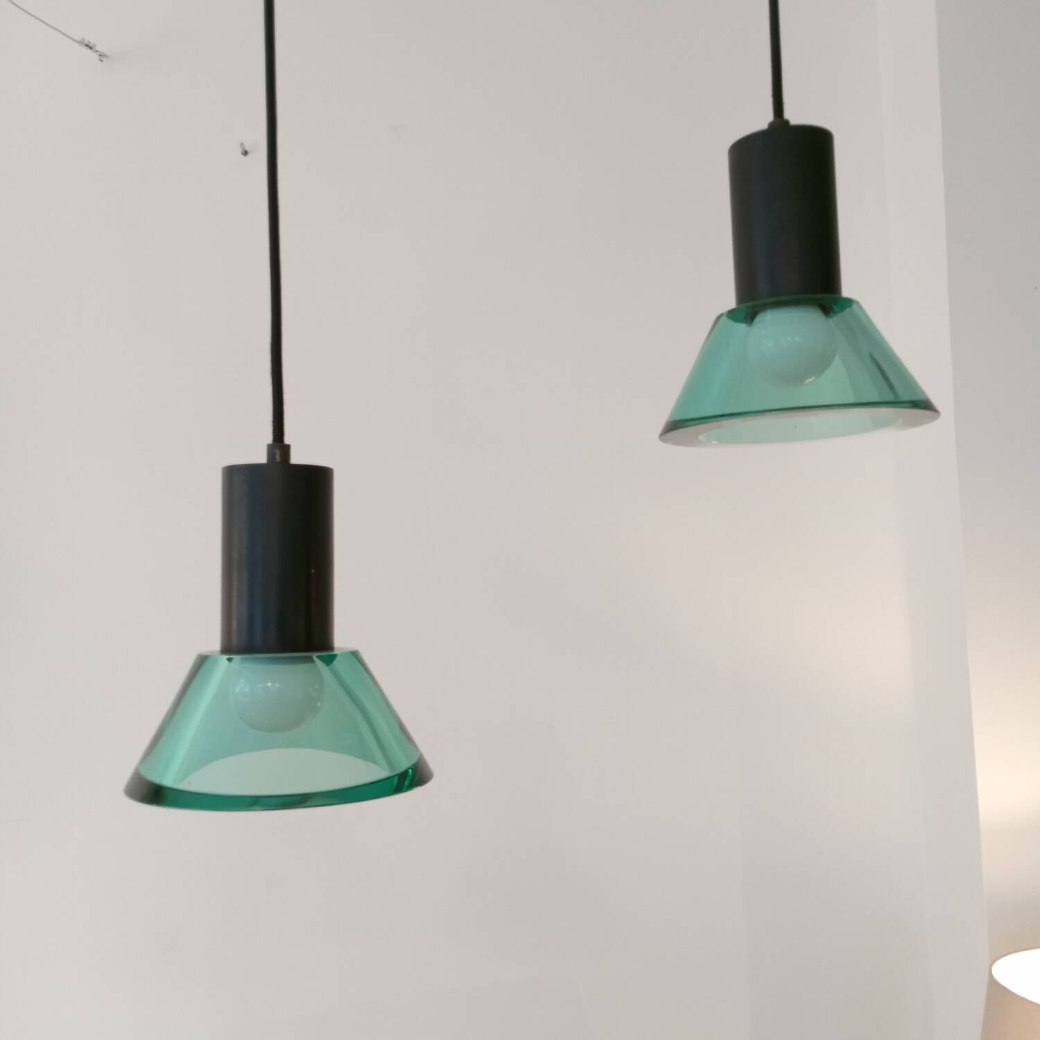Designer pendant lights by Flavio Poli published by Seguso Murano Italy