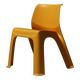 Sculptural Monobloc Chair in Yellow ABS Plastic 1970s