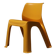 Sculptural Monobloc Chair in Yellow ABS Plastic 1970s