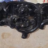 Mirror with carved wooden pediment, late 19th century