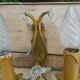 Pair of gold metal sconces