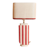 Red and white Hepburn table lamp