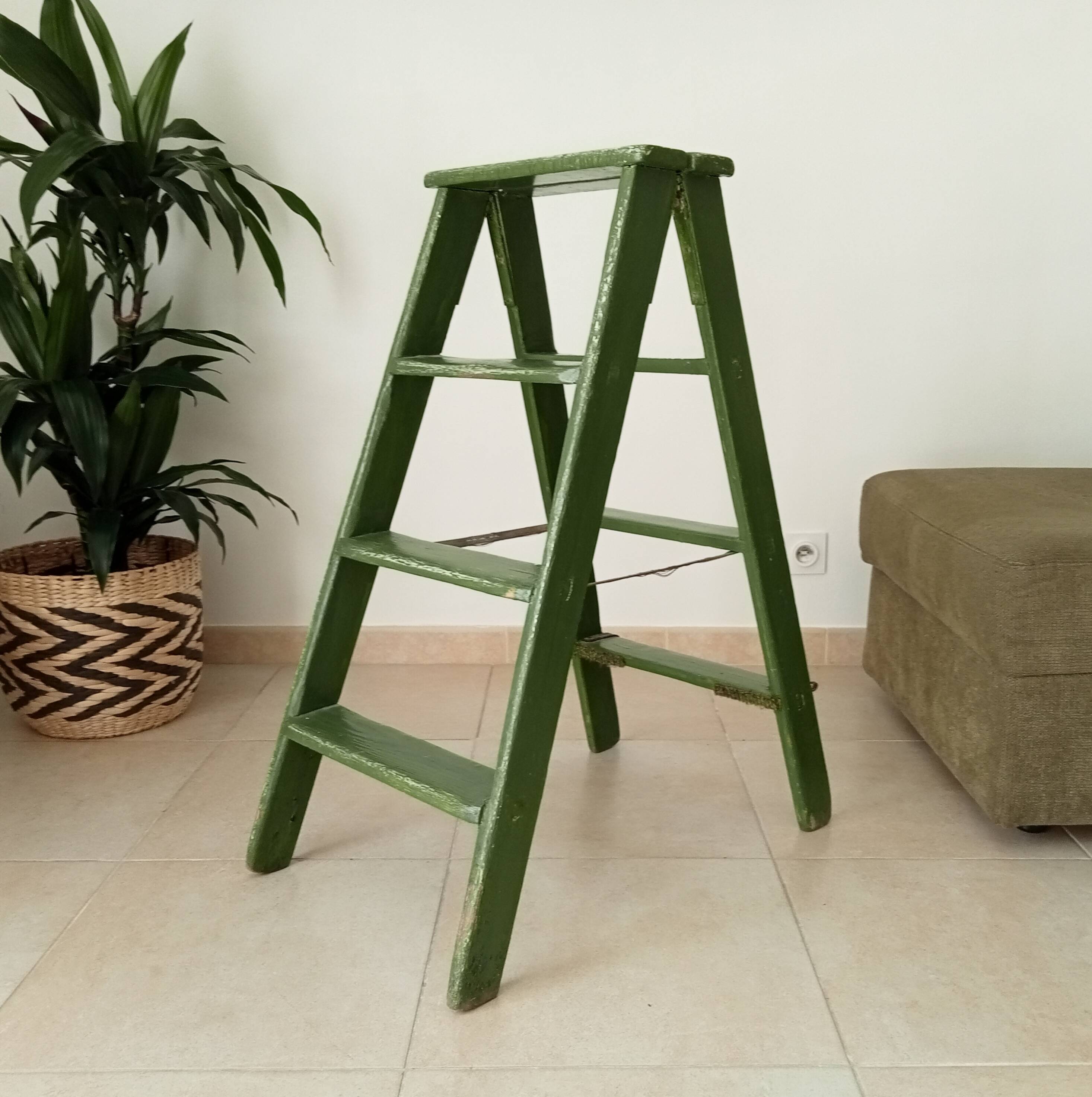 Antique wooden painter's stepladder