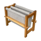 Magazine holders in wood and fabric buckles, 1970