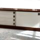 Two Scandinavian (Danish) teak sideboards with sliding doors.