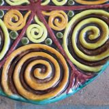 Pair of plates or dishes in Quimper earthenware, HB, René QUILLIVIC