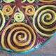 Pair of plates or dishes in Quimper earthenware, HB, René QUILLIVIC